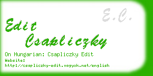 edit csapliczky business card